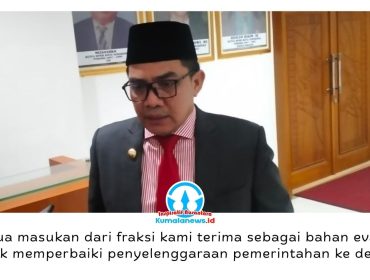 Wali Kota Samarinda Andi Harun mengapresiasi pimpinan dan seluruh anggota DPRD Kota Samarinda atas persetujuan Raperda Pertanggungjawaban Pelaksanaan APBD Tahun Anggaran 2025 dalam Rapat Paripurna DPRD Kota Samarinda, Rabu (29/7/2026) malam. Foto: Yana Ashari.