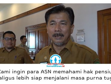 Sekretaris Daerah (Sekda) Kutai Kartanegara, Sunggono, mengatakan sosialisasi Program Taspen merupakan bentuk komitmen Pemkab Kukar dalam membekali ASN yang akan memasuki masa pensiun agar memahami hak-haknya serta lebih siap menjalani masa purna tugas. Foto: CS.