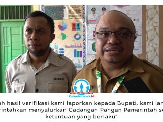 Pelaksana Tugas (Plt) Kepala Dinas Ketahanan Pangan Kutai Kartanegara, Ananias, mengatakan penyaluran Cadangan Pangan Pemerintah kepada korban kebakaran dilakukan setelah proses verifikasi jumlah warga terdampak bersama pihak kelurahan sesuai arahan Bupati Kutai Kartanegara. Foto: CS.