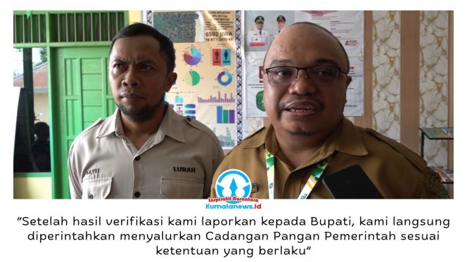 
 Pelaksana Tugas (Plt) Kepala Dinas Ketahanan Pangan Kutai Kartanegara, Ananias, mengatakan penyaluran Cadangan Pangan Pemerintah kepada korban kebakaran dilakukan setelah proses verifikasi jumlah warga terdampak bersama pihak kelurahan sesuai arahan Bupati Kutai Kartanegara. Foto: CS.
