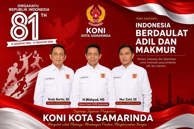 
 KONI Samarinda Gaungkan Semangat HUT ke-81 RI, Dorong Prestasi dan Sportivitas