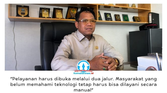 
 Ketua Komisi I DPRD Kota Samarinda, Samri Saputra, menegaskan digitalisasi pelayanan publik harus tetap menjamin akses bagi masyarakat yang belum terbiasa menggunakan teknologi. Foto: Yana Ashari.