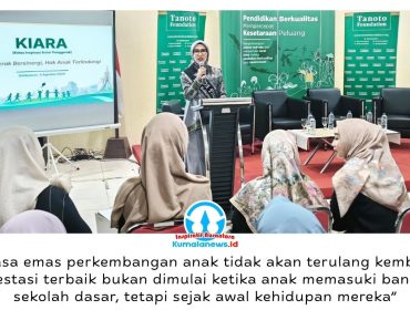 Bunda PAUD Kota Balikpapan, Hj. Nurlena Rahmad Mas'ud, SE., menegaskan pentingnya pola asuh sejak usia dini sebagai fondasi utama dalam membentuk karakter dan kualitas generasi masa depan. Foto: M Hilmansyah.