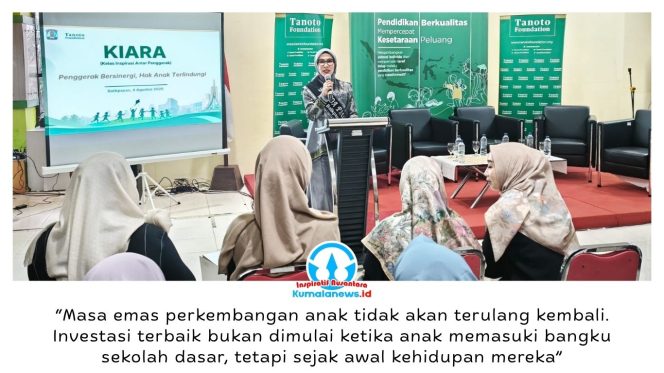 
 Bunda PAUD Kota Balikpapan, Hj. Nurlena Rahmad Mas'ud, SE., menegaskan pentingnya pola asuh sejak usia dini sebagai fondasi utama dalam membentuk karakter dan kualitas generasi masa depan. Foto: M Hilmansyah.