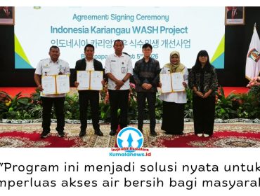 Pemkot Balikpapan bersama Posco International, PT AGPA Refinery Complex, dan Yayasan Gugah Nurani Indonesia menandatangani kerja sama Indonesia Kariangau WASH Project yang disaksikan CEO Posco International Kye In Lee serta Penjabat Sekretaris Daerah Kota Balikpapan Agus Budi Prasetyo. Foto: M Hilmansyah.