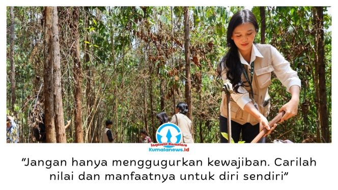 
 Dirangkai dengan kegiatan penanaman pohon sebagai jejak hijau di Nusantara, Kepala Otorita IKN Basuki Hadimuljono meresmikan penarikan mahasiswa KKN Bersama Kalimantan Universities Consortium (KUC)–Borneo Studies Network (BSN) Tahun 2026, Rabu (5/8/2026). Foto: Humas Otorita IKN.