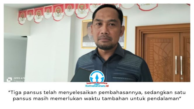 
 Anggota DPRD Kota Samarinda, Abdul Rohim, menyampaikan Rapat Paripurna Internal menjadi agenda penyampaian laporan hasil kerja masing-masing panitia khusus (pansus) terhadap pembahasan Rancangan Peraturan Daerah (Raperda) sebelum memasuki tahapan selanjutnya. Foto: Yana Ashari.