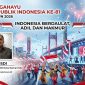 Wakil Ketua I DPRD Kota Samarinda, Rusdi, memaknai HUT ke-81 Kemerdekaan RI sebagai momentum memperkuat persatuan serta mewujudkan kemerdekaan yang menghadirkan keadilan, kemakmuran, dan kesejahteraan bagi masyarakat. Foto dan Grafis: Yana Ashari – Kumalanews.id.