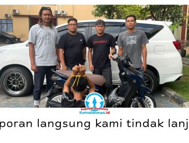 Polsek Sanga-Sanga bersama Tim Alligator Satreskrim Polres Kukar mengamankan pria berinisial NAS, terduga pelaku pencurian sepeda motor, di rumah keluarganya di Kelurahan Mangkurawang, Tenggarong, Selasa (11/8/2026). Foto: Polsek Sanga-Sanga.