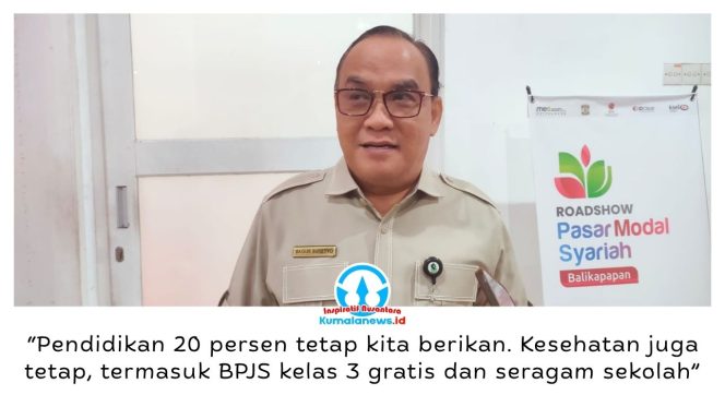 
 Wakil Wali Kota Balikpapan, Bagus Susetyo, menegaskan Pemkot tetap memprioritaskan program mandatory spending, terutama layanan kesehatan, pendidikan, dan pelayanan dasar yang langsung menyentuh kebutuhan masyarakat. Foto: M Hilmansyah.