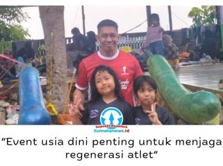 Ketua Umum KONI Samarinda, Wahyudi atau Haji Yudi, usai menghadiri pembukaan Kebun Ndesa Open Fun Swimming 2026 di Samarinda Utara, Sabtu (15/8/2026). Foto: Yana Ashari.