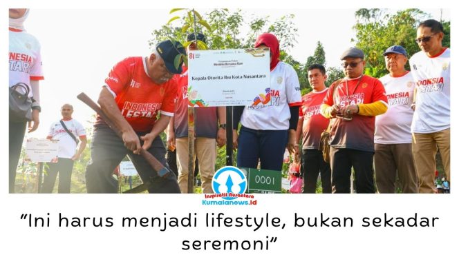 
 Penanaman 1.708 pohon bertema “Merdeka Bersama Alam” digelar di RTH DAS Sanggai, KIPP Nusantara, Sabtu (15/8/2026). Melibatkan 2.300 peserta, kegiatan menyambut HUT ke-81 RI ini berhasil mencatatkan rekor MURI. Foto: Humas Otorita IKN.