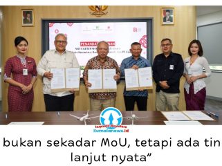 Otorita Ibu Kota Nusantara menandatangani MoU bersama Badan Bank Tanah dan Lion Group serta PKS dengan PT Indobox Cinematic Buana di Nusantara, Jumat (14/8/2026). Kerja sama ini diarahkan untuk memperkuat ekosistem aviasi, komersial, dan hiburan di IKN. Foto: Humas Otorita IKN.