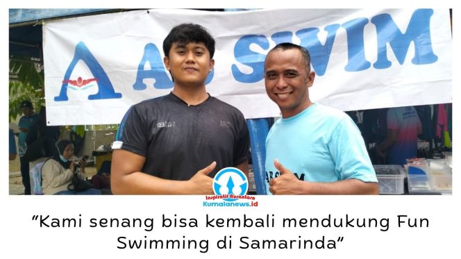 
 AB Swimming asal Jakarta untuk kedua kalinya mendukung Fun Swimming Kejuaraan Renang Antarpelajar 2026 di Kolam Renang Agrowisata Kebun Ndesa, Samarinda, sebagai bentuk dukungan terhadap pembinaan dan perkembangan atlet renang pelajar. Foto: Yana Ashari.