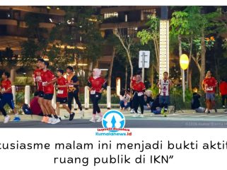 Rangkaian Merdeka Vaganza dan Merdeka Night Run 2026 di Plaza Ceremony KIPP Nusantara, Sabtu (15/8/2026) malam. Kegiatan ini memadukan olahraga lari, hiburan, UMKM lokal, serta layanan pemeriksaan kesehatan gratis. Foto: Humas Otorita Ibu Kota Nusantara.