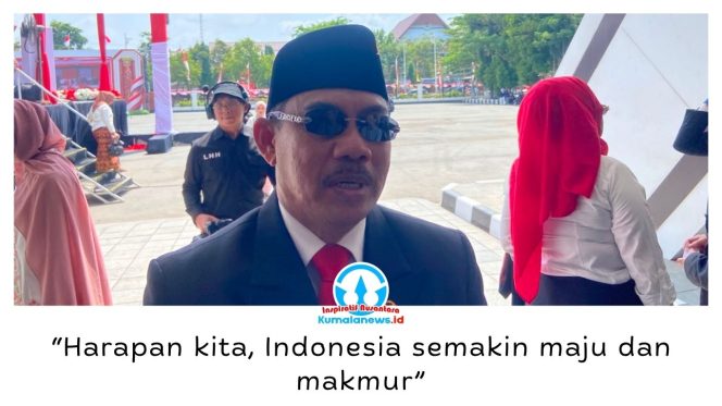 
 Wakil Ketua DPRD Kota Samarinda Ahmad Vananzda berharap momentum HUT ke-81 RI menjadi penguat semangat masyarakat untuk mendorong kemajuan dan meningkatkan kesejahteraan, khususnya di Kota Samarinda. Hal tersebut disampaikannya usai mengikuti Upacara Detik-Detik Proklamasi di Lapangan Parkir GOR Segiri Samarinda, Senin (17/8/2026). Foto: Fahrizal.