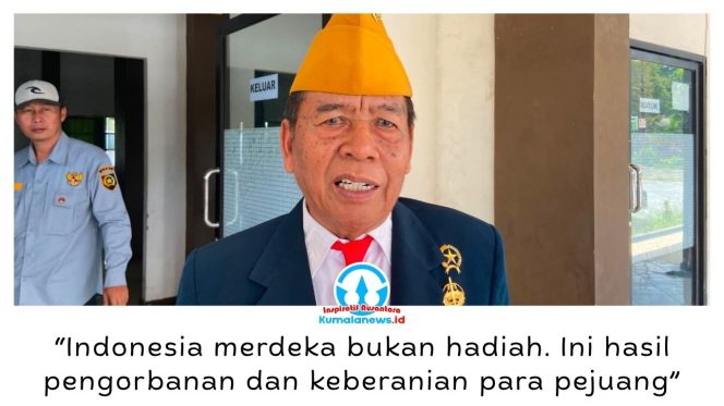 
 Ketua DPD LVRI Kaltim, Mayor Inf. (Purn) Sutjipto, menegaskan bahwa kemerdekaan Indonesia diraih melalui perjuangan, pengorbanan, dan keberanian para pejuang. Hal tersebut disampaikannya usai mengikuti Upacara Detik-Detik Proklamasi di Lapangan Parkir GOR Segiri Samarinda, Senin (17/8/2026). Foto: Fahrizal.