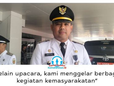 Camat Samarinda Seberang Aditya Koesprayogi mengatakan momentum HUT ke-81 RI menjadi kesempatan untuk memperkuat kebersamaan sekaligus mengenalkan potensi sejarah dan budaya lokal. Hal tersebut disampaikannya usai mengikuti Upacara Detik-Detik Proklamasi di Lapangan Parkir GOR Segiri Samarinda, Senin (17/8/2026). Foto: Yana Ashari.