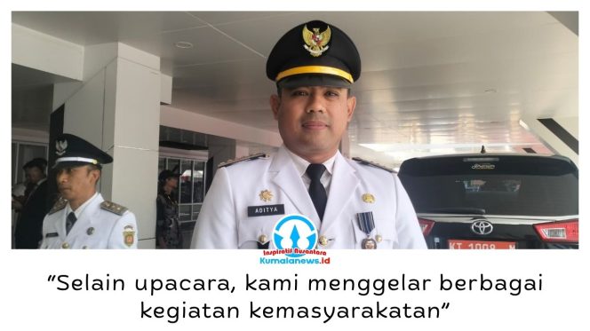 
 Camat Samarinda Seberang Aditya Koesprayogi mengatakan momentum HUT ke-81 RI menjadi kesempatan untuk memperkuat kebersamaan sekaligus mengenalkan potensi sejarah dan budaya lokal. Hal tersebut disampaikannya usai mengikuti Upacara Detik-Detik Proklamasi di Lapangan Parkir GOR Segiri Samarinda, Senin (17/8/2026). Foto: Yana Ashari.