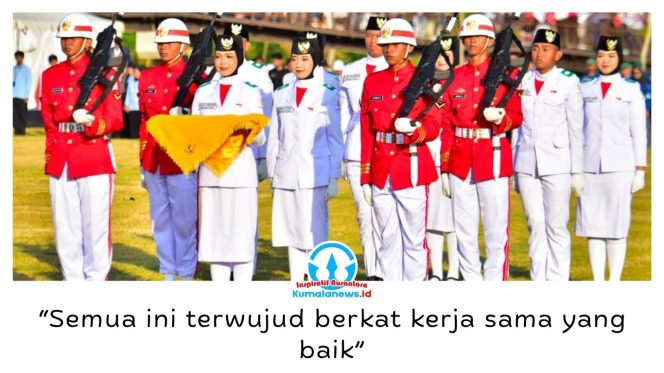 
 Suasana khidmat Upacara Penurunan Bendera dalam rangka HUT ke-81 Kemerdekaan RI di Ibu Kota Nusantara, diikuti jajaran Otorita IKN, tamu undangan, dan masyarakat, Senin (17/8/2026). Foto: Humas Otorita Ibu Kota Nusantara.