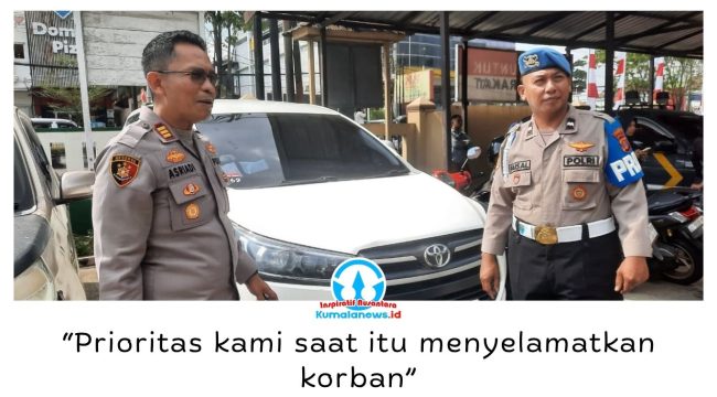 Kapolsek Samarinda Ulu, AKP Asriadi, membenarkan insiden tersebut. Ia mengatakan, peristiwa bermula dari kecelakaan lalu lintas yang melibatkan sepeda motor dan Toyota Innova berwarna putih di Jalan Juanda, Samarinda Ulu. Foto: Riduan.