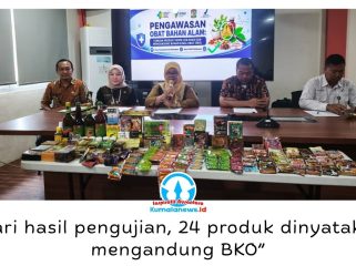 Pengawasan gabungan DKK Balikpapan, BPOM Balikpapan, dan Polresta Balikpapan menemukan 64 jenis OBA mengandung BKO di 10 dari 12 toko jamu yang diperiksa. Petugas juga menemukan 13 produk tanpa izin edar. Foto: M Hilmansyah.