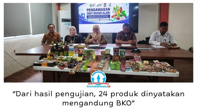 Pengawasan gabungan DKK Balikpapan, BPOM Balikpapan, dan Polresta Balikpapan menemukan 64 jenis OBA mengandung BKO di 10 dari 12 toko jamu yang diperiksa. Petugas juga menemukan 13 produk tanpa izin edar. Foto: M Hilmansyah.