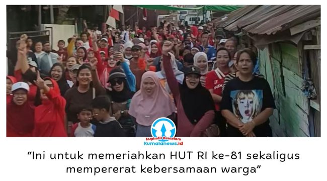 Ketua Panitia Jalan Sehat, Rizal Firnanda, mengatakan kegiatan tersebut menjadi momentum mempererat kebersamaan warga sekaligus memeriahkan HUT ke-81 RI dengan tema “Indonesia Berdaulat, Adil dan Makmur.” Foto: Panpel.