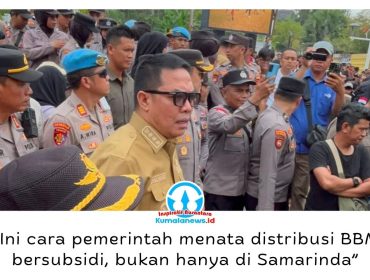 Wali Kota Samarinda Andi Harun menemui Forum Gerakan Sopir Samarinda (FGSS) untuk menampung aspirasi terkait rencana pembatasan kuota kupon solar bersubsidi yang akan diberlakukan mulai 1 September 2026. Dalam pertemuan, Senin (24/8/2026), Andi Harun menjelaskan kebijakan tersebut merupakan bagian dari penataan distribusi BBM bersubsidi yang juga diterapkan di sejumlah daerah di Indonesia. Foto: Fahrizal.