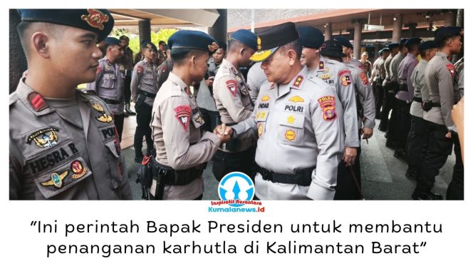 
 Sebanyak 190 personel Pasukan Brimob II Korbrimob Polri diberangkatkan dari Bandara Internasional Sultan Aji Muhammad Sulaiman (SAMS) Sepinggan, Balikpapan, menuju Kalimantan Barat untuk membantu penanganan karhutla melalui Operasi Aman Nusa II, Senin (24/8/2026). Foto: M Hilmansyah.