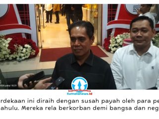 Ketua DPRD Samarinda Helmi Abdullah mengajak masyarakat menjadikan HUT ke-81 RI sebagai momentum mengenang jasa pahlawan dan mengisi kemerdekaan melalui kerja nyata serta pengabdian kepada masyarakat. Foto: Yana Ashari.