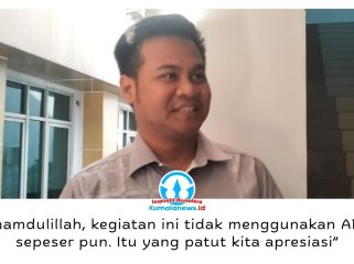 Anggota DPRD Kota Samarinda, Romadhony Putra Pratama (Doni), mengapresiasi rangkaian HUT ke-81 Kemerdekaan RI di DPRD Samarinda yang berlangsung meriah tanpa menggunakan APBD. Hal itu disampaikan Doni usai rapat pimpinan DPRD, Rabu (26/8/2026). Foto: Yana Ashari.