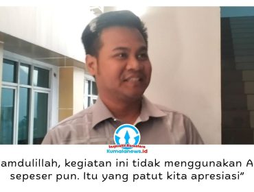 Anggota DPRD Kota Samarinda, Romadhony Putra Pratama (Doni), mengapresiasi rangkaian HUT ke-81 Kemerdekaan RI di DPRD Samarinda yang berlangsung meriah tanpa menggunakan APBD. Hal itu disampaikan Doni usai rapat pimpinan DPRD, Rabu (26/8/2026). Foto: Yana Ashari.