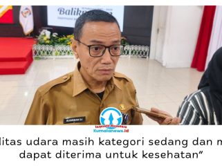 Kepala DLH Kota Balikpapan, Sudirman Djayaleksana, mengatakan kualitas udara Balikpapan berdasarkan hasil pemantauan masih berada pada kategori sedang dan aman bagi kesehatan masyarakat. Foto: M Hilmansyah.