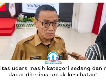 Kepala DLH Kota Balikpapan, Sudirman Djayaleksana, mengatakan kualitas udara Balikpapan berdasarkan hasil pemantauan masih berada pada kategori sedang dan aman bagi kesehatan masyarakat. Foto: M Hilmansyah.
