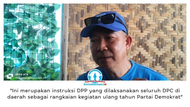
 Ketua Fraksi Partai Demokrat DPRD Kota Samarinda, Viktor Yuan, menegaskan pentingnya meningkatkan kepedulian terhadap lingkungan melalui aksi nyata. Hal tersebut disampaikannya saat mengikuti Gerakan Langit Biru, Laskar Langit Biru Indonesia Asri di Samarinda, Jumat (28/8/2026). Foto: Yana Ashari.