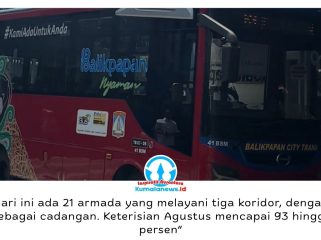 Tingkat keterisian penumpang Balikpapan City Trans (Bacitra) mencapai 93 hingga 140 persen sepanjang Agustus 2026, menunjukkan semakin tingginya minat masyarakat terhadap layanan transportasi publik dengan skema Buy The Service (BTS). Foto: M Hilmansyah.