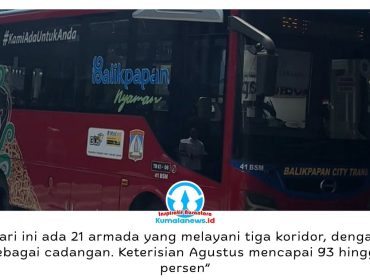 Tingkat keterisian penumpang Balikpapan City Trans (Bacitra) mencapai 93 hingga 140 persen sepanjang Agustus 2026, menunjukkan semakin tingginya minat masyarakat terhadap layanan transportasi publik dengan skema Buy The Service (BTS). Foto: M Hilmansyah.