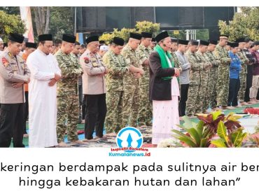 Kodam VI/Mulawarman menggelar salat Istisqa dan doa bersama di Lapangan Upacara Makodam VI/Mulawarman, Balikpapan, Sabtu (29/8/2026), untuk memohon turunnya hujan di tengah kondisi kemarau dan minimnya curah hujan di sejumlah wilayah Kaltim dan Kaltara. Foto: M Hilmansyah.