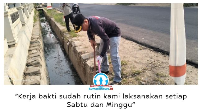 Camat Palaran, Muhammad Dahlan, mengatakan kerja bakti dan gotong royong rutin dilaksanakan setiap akhir pekan secara bergiliran di sejumlah kelurahan untuk menjaga kebersihan lingkungan. Foto: Yana Ashari.