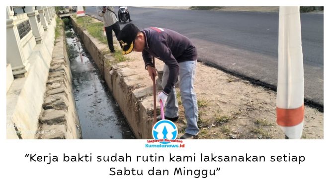 
 Camat Palaran, Muhammad Dahlan, mengatakan kerja bakti dan gotong royong rutin dilaksanakan setiap akhir pekan secara bergiliran di sejumlah kelurahan untuk menjaga kebersihan lingkungan. Foto: Yana Ashari.