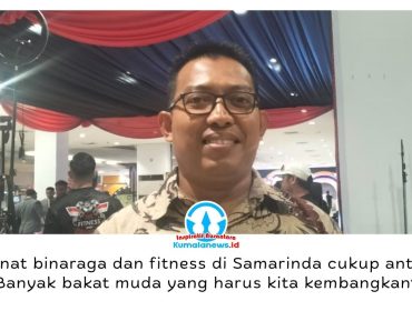 Ketua PBFI Kota Samarinda, Iptu Muh. Rizal M. Zain, S.H., M.H., mengatakan tingginya antusiasme masyarakat menjadi modal penting dalam mengembangkan olahraga binaraga dan fitness di Samarinda. Foto: Yana Ashari.