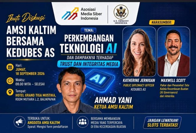
 AMSI Kaltim Gelar Diskusi Perkembangan Teknologi AI dan Masa Depan Integritas Media
