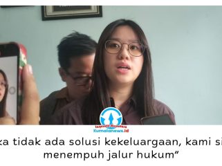 Kepala Cabang PT Wahana Abdi Tirtatehnika Sejati (WATS), Nindia, menyampaikan persoalan pengelolaan IPA Bendang 1 yang diklaim perusahaan telah diambil secara sepihak tanpa adendum atau kesepakatan baru, Selasa (1/9/2026). Foto: Yana Ashari.