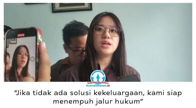 Kepala Cabang PT Wahana Abdi Tirtatehnika Sejati (WATS), Nindia, menyampaikan persoalan pengelolaan IPA Bendang 1 yang diklaim perusahaan telah diambil secara sepihak tanpa adendum atau kesepakatan baru, Selasa (1/9/2026). Foto: Yana Ashari.