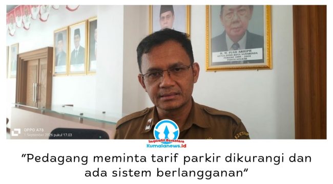 Kepala Dishub Kota Samarinda, Hotmarulitua Manalu, mengatakan aspirasi pedagang menjadi perhatian. Namun, kebijakan tarif dan pengelolaan parkir tetap harus disesuaikan dengan ketersediaan lahan serta hasil rekayasa lalu lintas. Foto: Yana Ashari.