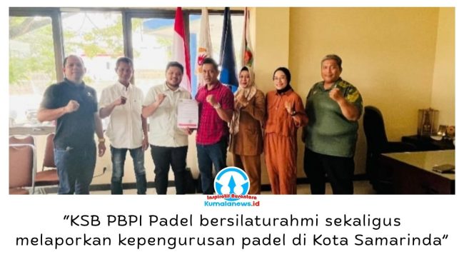 Ketua Umum KONI Kota Samarinda, Wahyudi, bersama jajaran menerima kunjungan pengurus PBPI Padel Kota Samarinda untuk bersilaturahmi sekaligus memperkenalkan kepengurusan padel di tingkat kota, Selasa (1/9/2026).