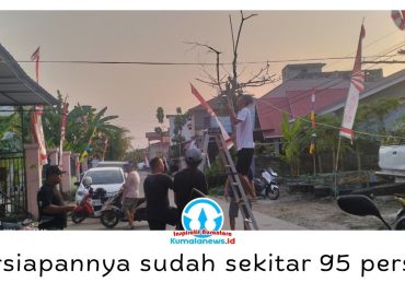 Persiapan Maulid Nabi Muhammad SAW oleh DPP Perhimpunan Bubuhan Banjar Kayuh Baimbai di Samarinda telah mencapai 95 persen dan dijadwalkan berlangsung Kamis malam selepas salat Isya. Foto: Yana Ashari.