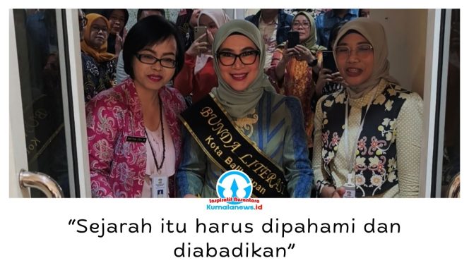 
 Bunda Literasi Kota Balikpapan Hj Nurlena Rahmad Mas’ud didampingi Kepala Dispustakar Balikpapan Neny Dwi Winahyu menggunting pita peresmian Galeri Arsip Daerah Dispustakar Balikpapan, Kamis (3/9/2026). Foto: M Hilmansyah.