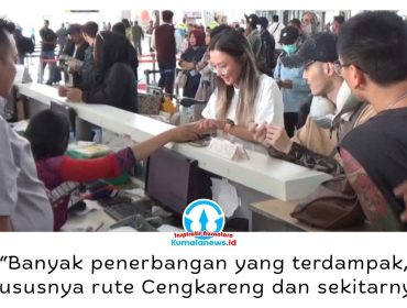 Erupsi Gunung Anak Krakatau berdampak terhadap penerbangan dari dan menuju Bandara SAMS Sepinggan Balikpapan. Pjs General Manager Bandara SAMS Sepinggan, Rizal Aries Laksono, mengatakan sejumlah penerbangan menuju Cengkareng, Halim, dan Raden Inten terdampak akibat hujan abu vulkanik. Foto: M Hilmansyah.